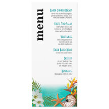 Aloha Beach Wedding Menu Plumeria Frangipani