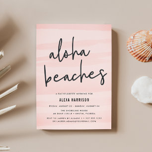 Aloha Beaches Bachelorette Wochenende Einladung