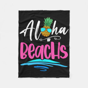 Aloha Beaches Hawaii Beach Sommerurlaub Männer Wom Fleecedecke