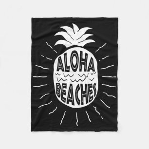 Aloha Beaches Hawaii Beach Sommerurlaub Männer Wom Fleecedecke
