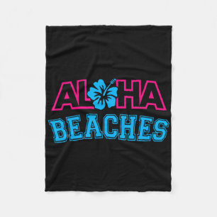 Aloha Beaches Hawaii Hawaii Aloha Fleecedecke