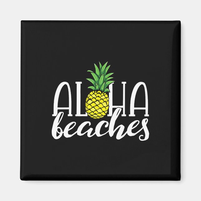 Aloha Beaches Hawaiianischer Junggeselinnen-Abschi Magnet (Vorne)