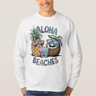 Aloha Beaches Men's Basic Long Sleeve T - Shirt