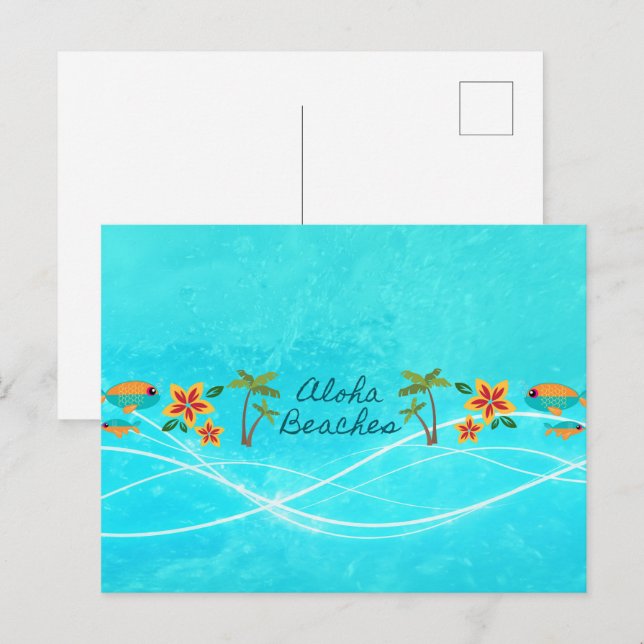 Aloha Beaches Postkarte (Vorne/Hinten)