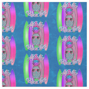 Aloha Beaches Sommersurfing Ananas Stoff