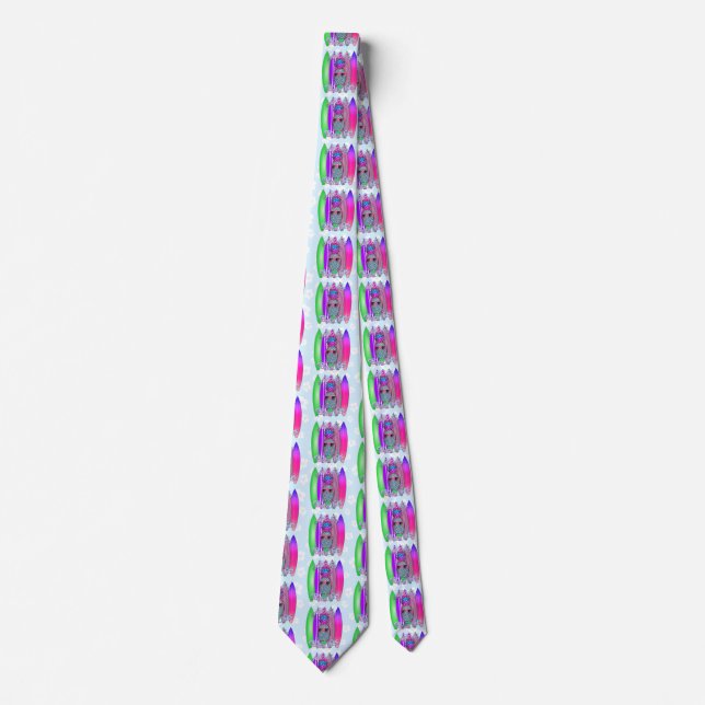 Aloha Beaches Tropical Surf Ananas Krawatte (Vorderseite)