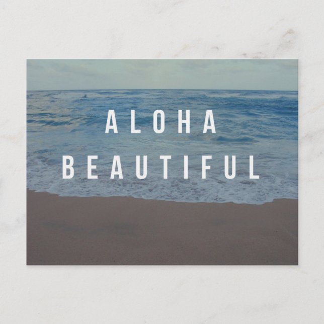 Aloha Beachtiful Beach Day Postkarte (Vorderseite)