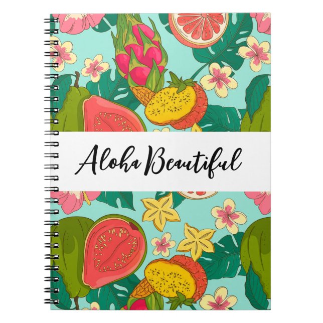 "Aloha Beautiful"-Notebook Notizblock (Vorderseite)