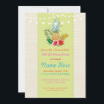 Aloha Birthday Party Luau Aloha Ananas Einladung<br><div class="desc">Elegantes Aloha Party,  ideal für JEDES ALTER. ÄNDERN SIE DEN TEXT EINFACH,  UM IHR PARTY . Rückdruck im Lieferumfang enthalten.</div>