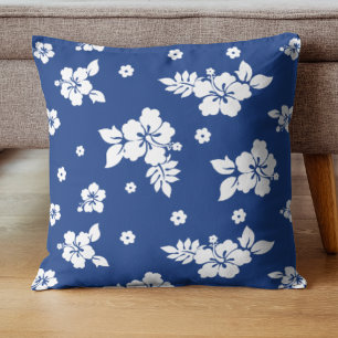 Aloha Blue Classic Hawaiian Seamless Pattern Kissen