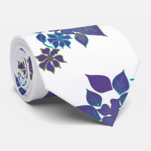 Aloha Blume Blue und Violet Krawatte