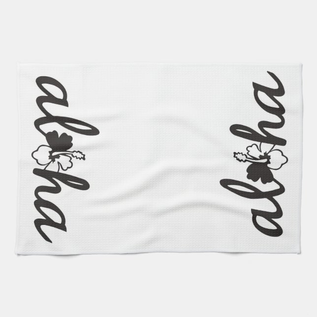 Aloha Blumen-Küchen-Tuch Geschirrtuch (Horizontal)