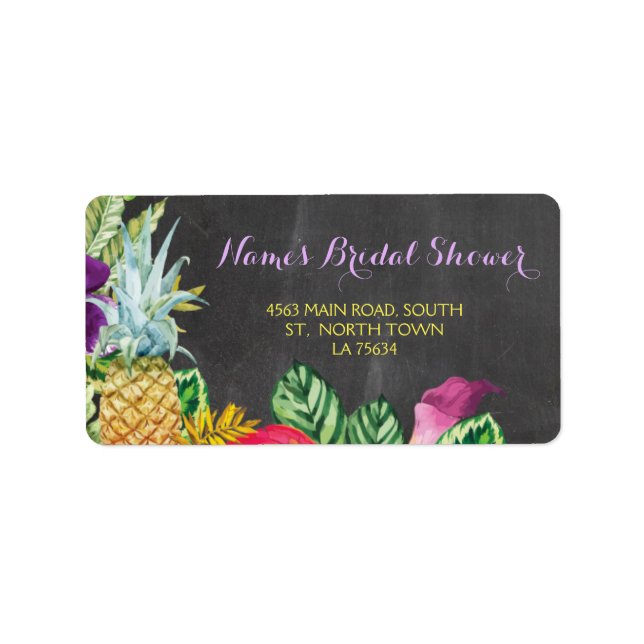 Aloha Brautparty Luau Address Labels Stickers Adressaufkleber (Vorne)