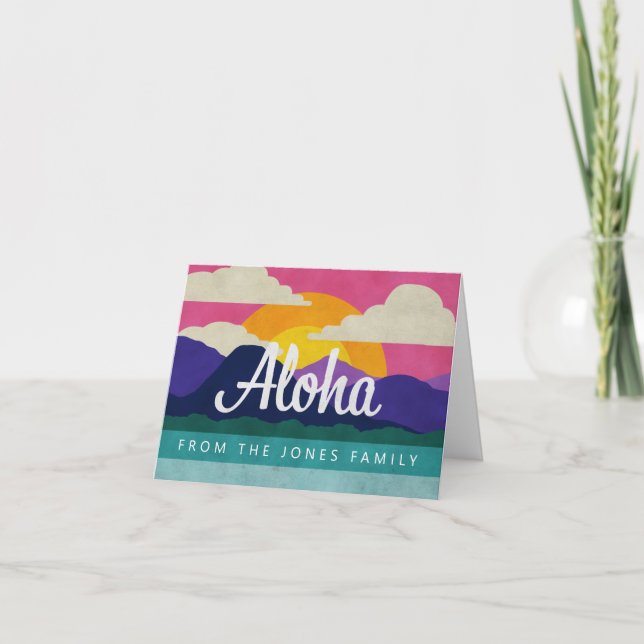Aloha - Carte de note personnalisée (Devant)