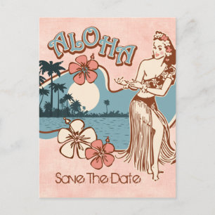 Aloha carte postale de la fille de danse