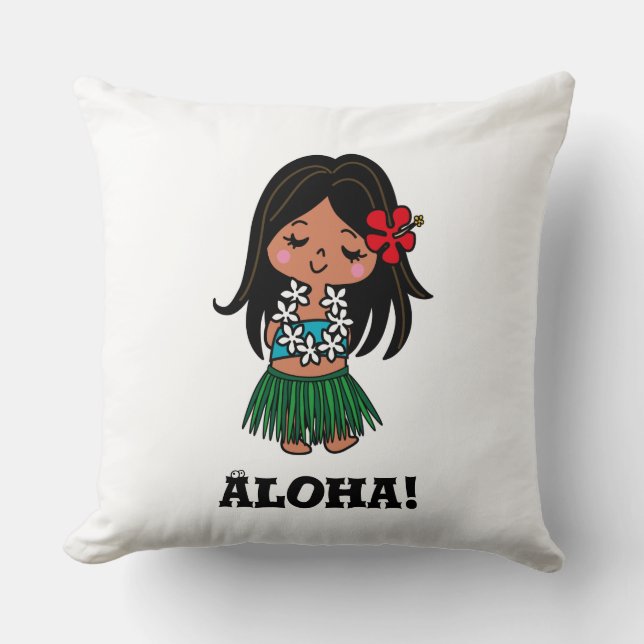ALOHA*CHAN Throw Pillow Kissen (Vorderseite)