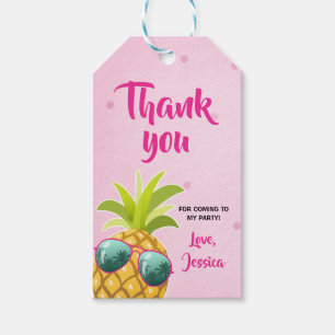 Aloha danke tags Tropical Pineaple Luau Geschenkanhänger