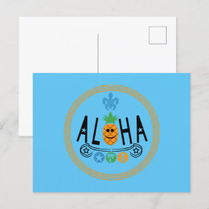 Aloha Design ananas - Carte postale standard