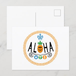 Aloha Design ananas - Carte postale standard