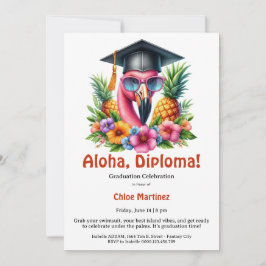 Aloha Diploma Tropical Graduation Pool Party  Einladung
