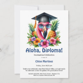 Aloha Diploma Tropical Graduation Pool Party  Einladung