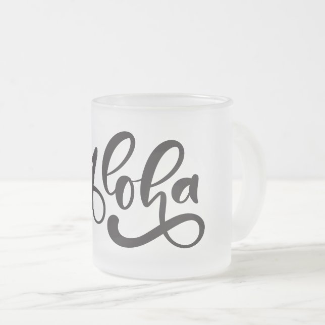 Aloha écrit à la main Mug (Devant droit)