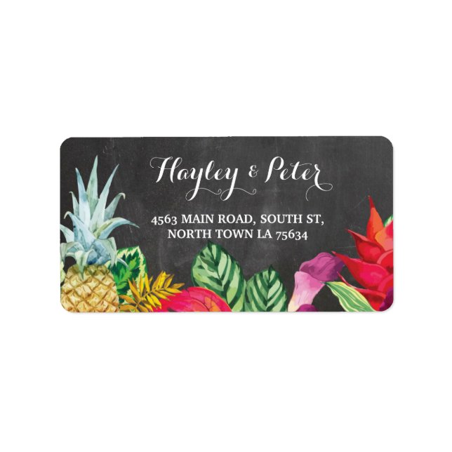 Aloha Elegant Adresse Mariage Étiquettes Stickers  (Devant)
