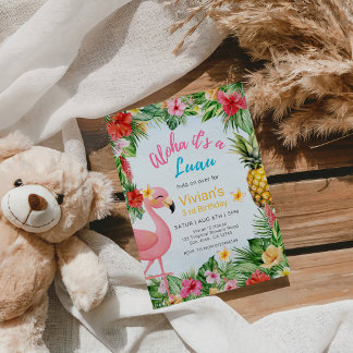 Aloha Es ist ein Luau Tropisches Hawaiianisches Mä Einladung