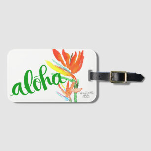 Aloha etikettiert Paradiesvogel Gepäck/Tasche - Gepäckanhänger