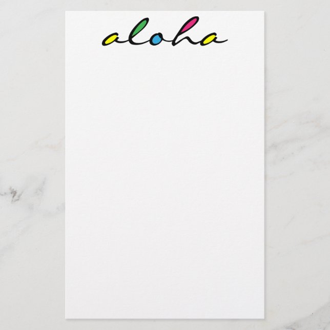 ALOHA farbig Briefpapier (Vorderseite)