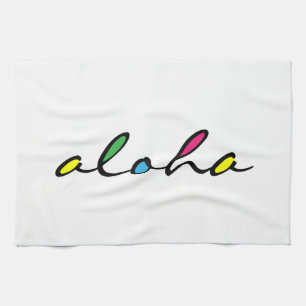 ALOHA farbig Handtuch