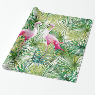 Aloha Flamingo Bird Animal in Dschungel Geschenkpapier