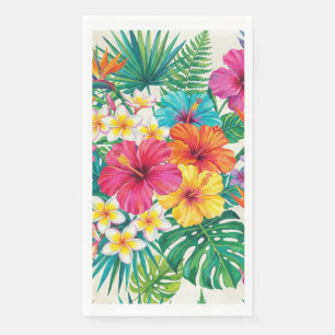 Aloha Floral Bloom Tropisches Gästetuch Serviette