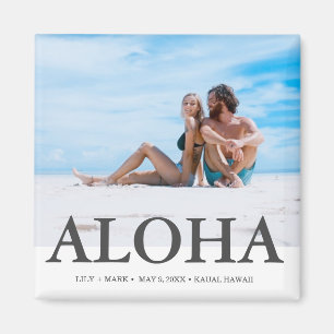 Aloha Foto Hawaii Hochzeit Save the Date Magnet