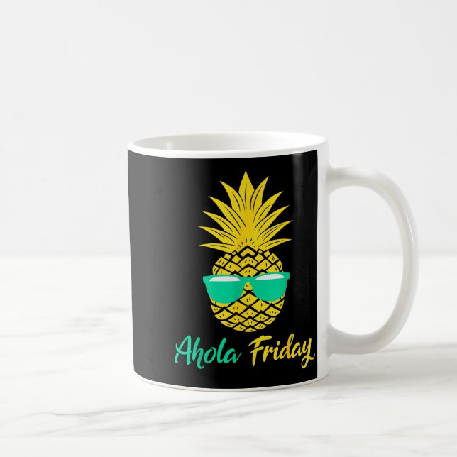 Aloha Freitag Ananas Sommer Frucht Ananas Kaffeetasse (Rechts)