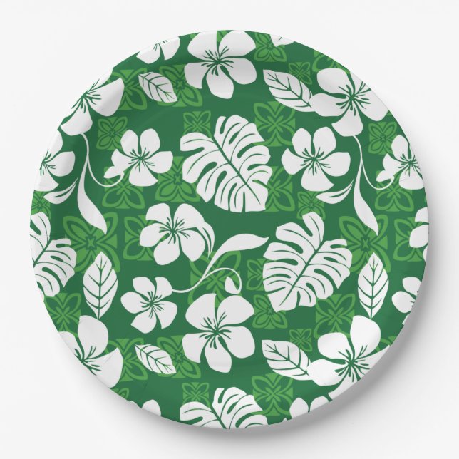 ALOHA FRIDAY (GRÜNE) PAPPTELLER (Vorderseite)