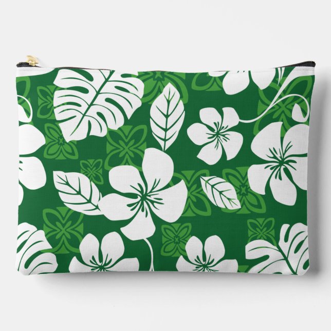 ALOHA FRIDAY PATTERN IN GREEN ZUBEHÖRTASCHE (Vorderseite)
