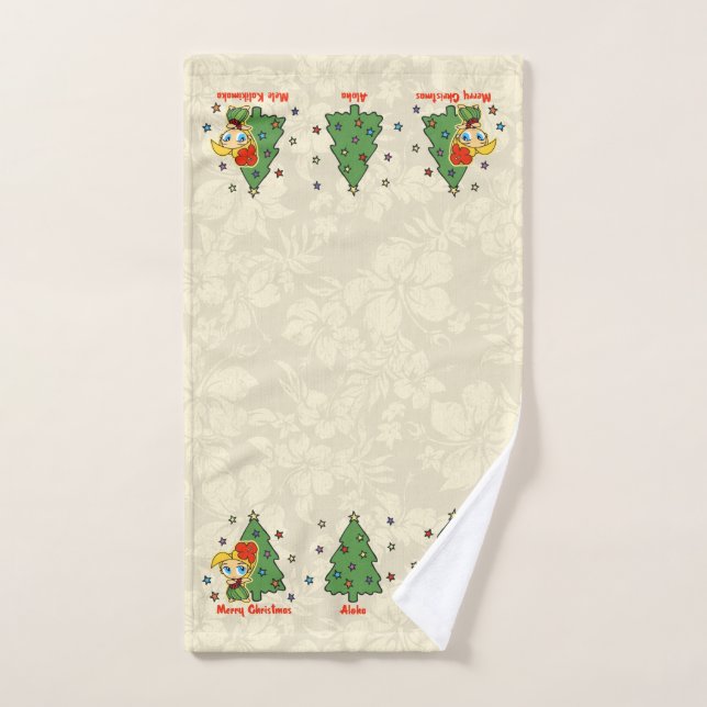 Aloha frontière blonde de fille de danse (Serviette à main)