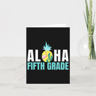 Aloha Fünfte Klasse zurück zur Schule Kinder Lehre Karte