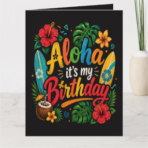 Aloha Geburtstag Hibiskus Hawaii Karte