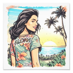 Aloha Girl Fotodruck