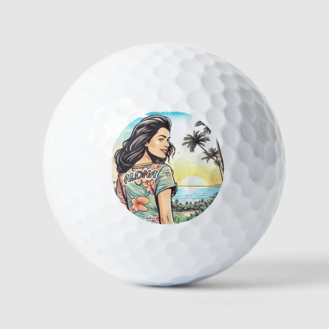Aloha Girl Golfball (Vorderseite)