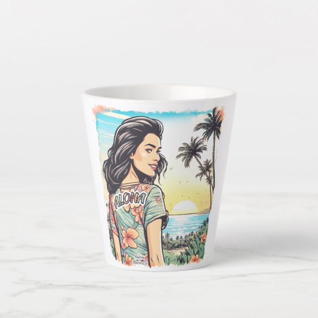 Aloha Girl Milchtasse (Vorderseite)