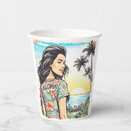 Aloha Girl Pappbecher