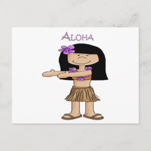 Aloha Girl Postkarte