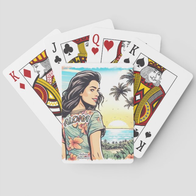 Aloha Girl Spielkarten (Rückseite)