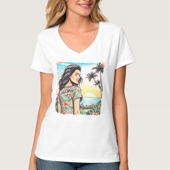 Aloha Girl T-Shirt (Vorderseite)