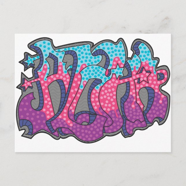 Aloha Graffiti Postcard Postkarte (Vorderseite)