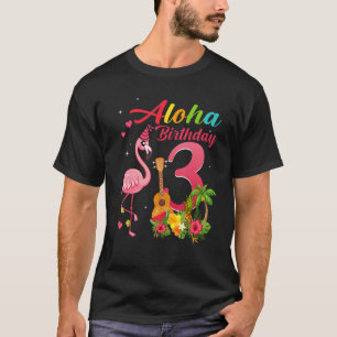 Aloha Hawaii 3. Geburtstag 3 Jahre alt Flamingo Ha T-Shirt