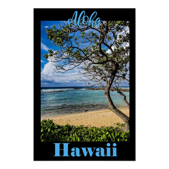 Aloha Hawaii affiche de voyage (Devant)